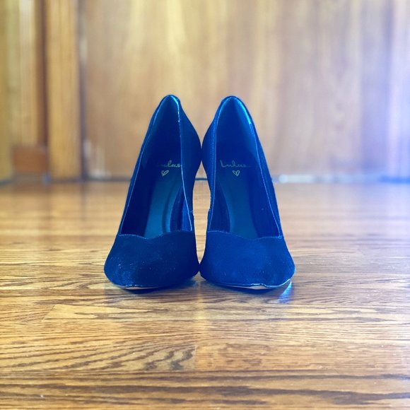 4" Black Suede Stilettos - Picture 1 of 4